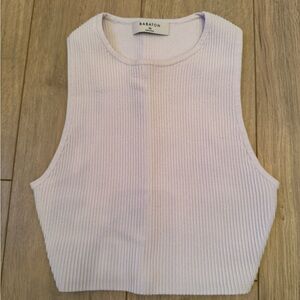 Babaton Sculpt Knit Crop Top (Ice Lavender)